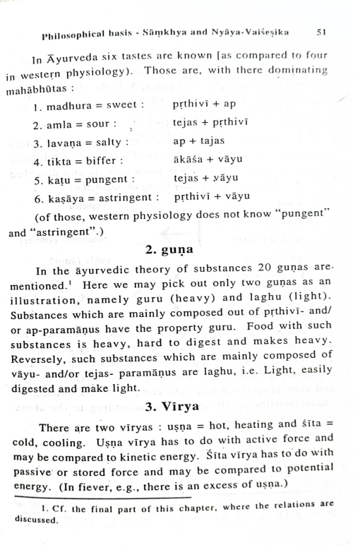 Course on the Fundamental Principles of the Ayurvedic Medicine